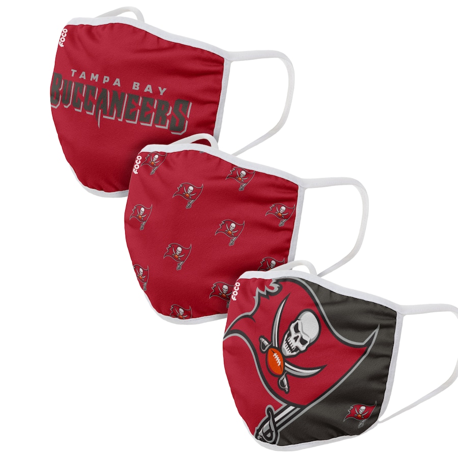  Tampa Bay Buccaneers Adult Face Covering 3-PackDust mask with filter